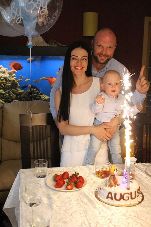 K. Krivickas su šeima švenčia pirmąjį sūnaus gimtadienį