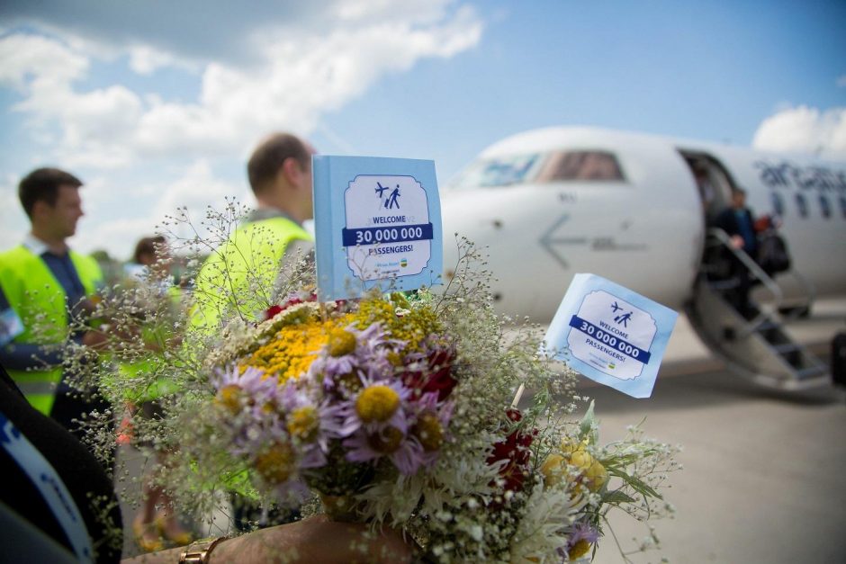Vilniaus oro uostas sutiko trisdešimt milijoninį keleivį