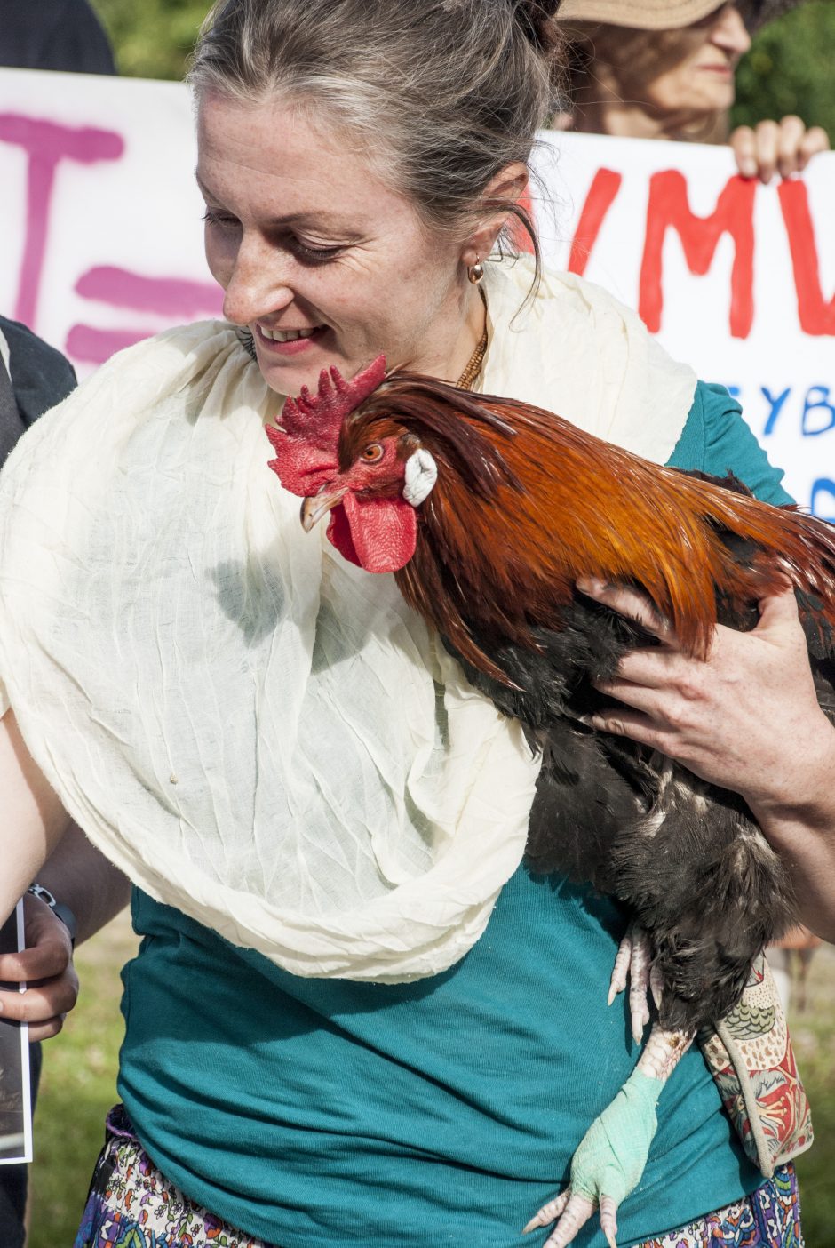 Gyvūnų teisių gynėjai protestavo prie Maisto ir veterinarijos tarnybos