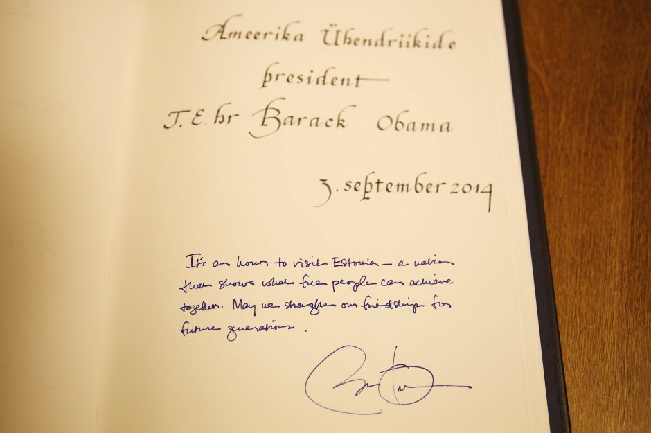 JAV prezidentas B. Obama atvyko į Estiją