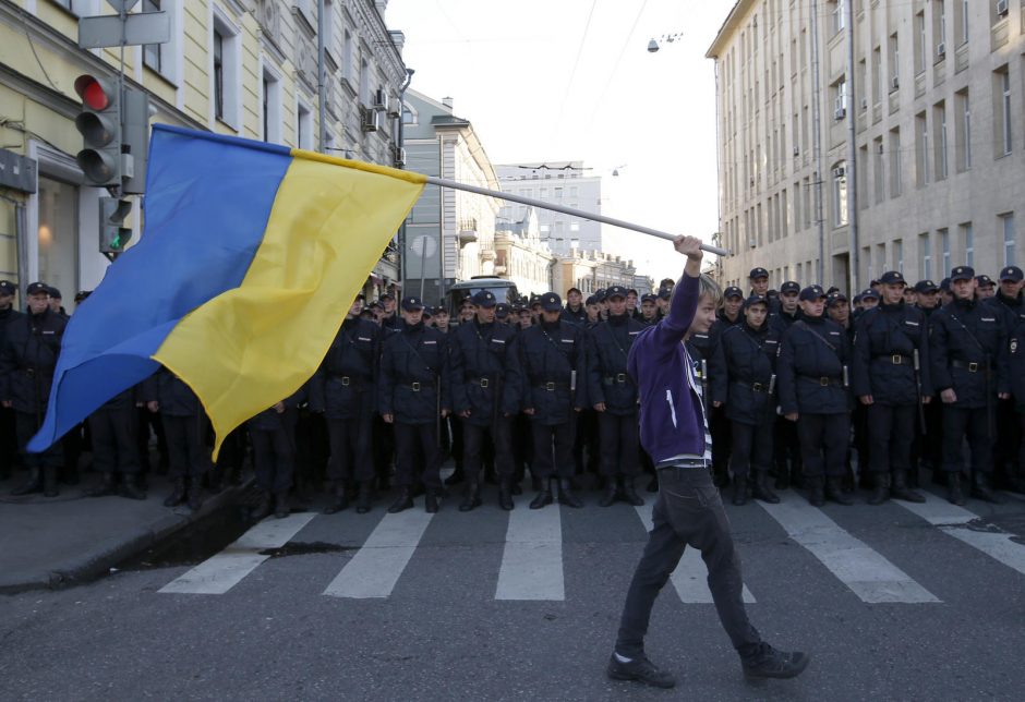 Maskvoje – tūkstantinė demonstracija prieš Kremliaus vaidmenį Ukrainoje