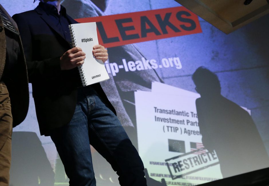 „Greenpeace“ paviešinti dokumentai kelia abejonių dėl ES ir JAV sutarties