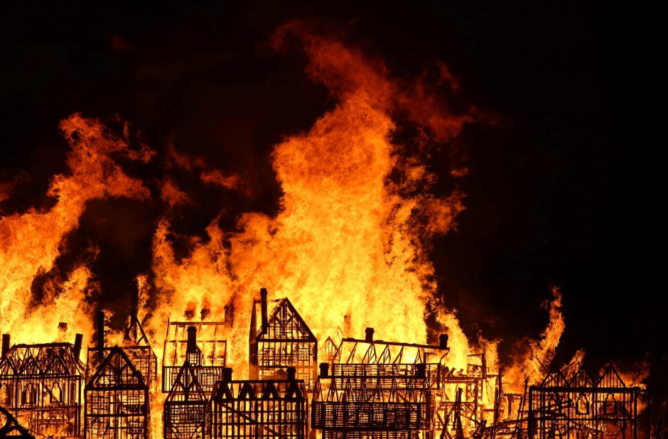 Londono 1666-ųjų gaisras paminėtas padegus įspūdingo dydžio maketą