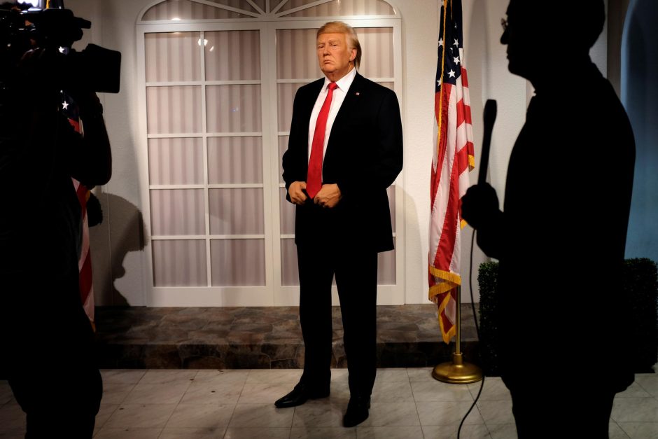 „Madame Tussauds“ muziejuje atidengtas vaškinis D. Trumpas