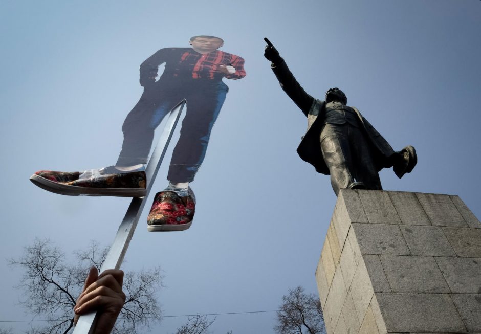 Maskvoje sulaikyta apie 500 žmonių, nubaustas A. Navalnas 