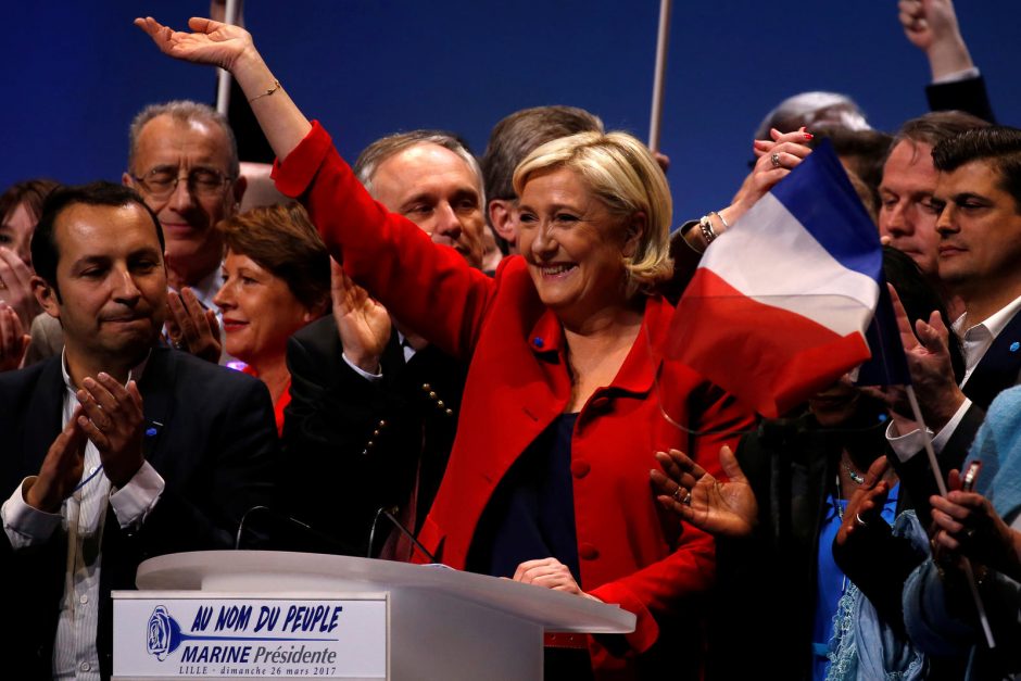 M. Le Pen gali tapti pirmojo rinkimų turo nugalėtoja