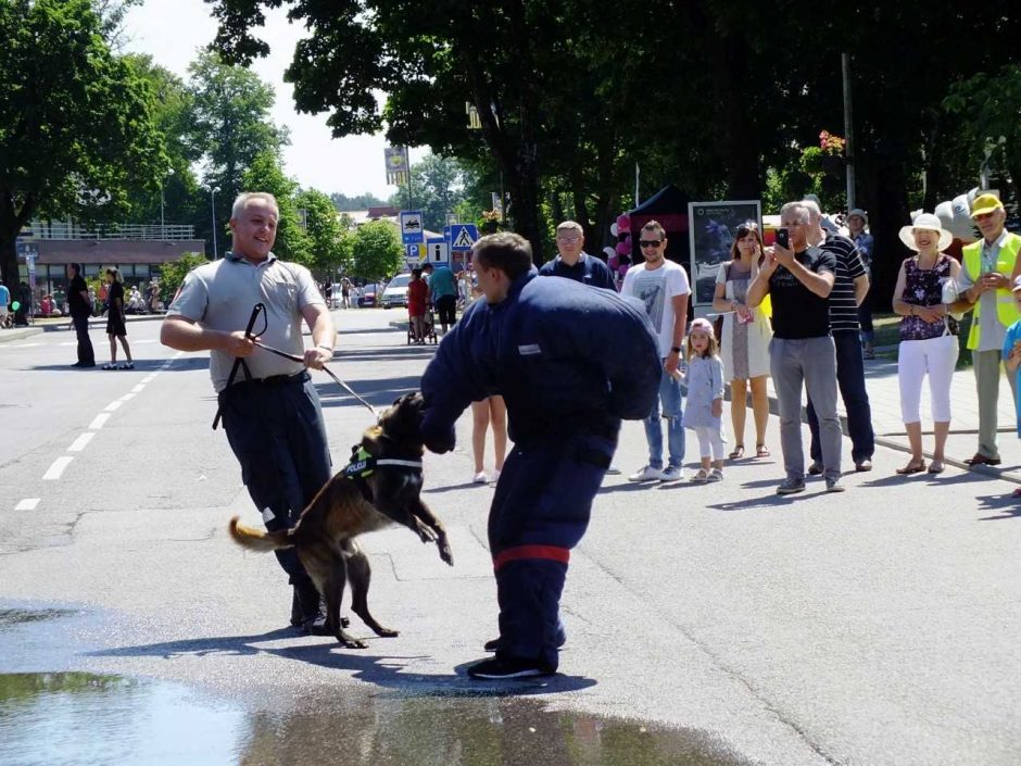 Policijos šventė visuomenei Birštone sulaukė gausaus smalsuolių būrio