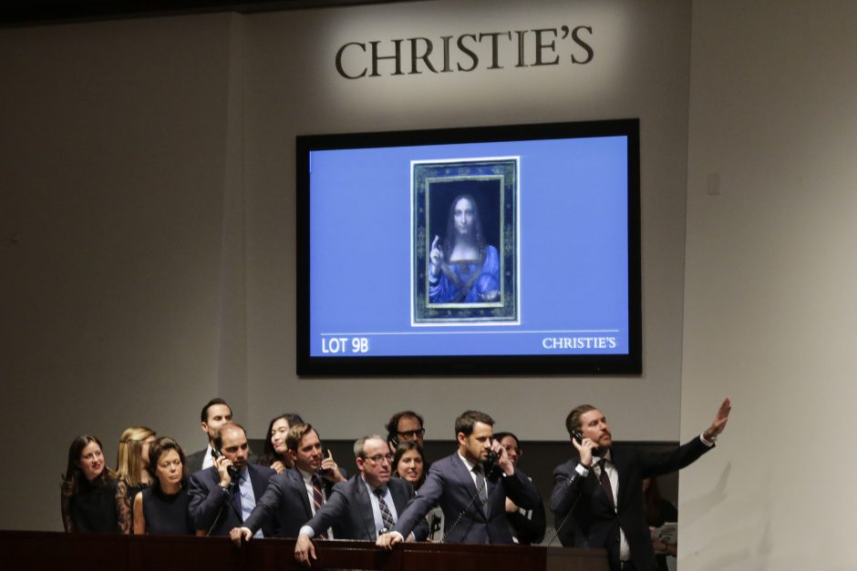 L. da Vinci paveikslas aukcione parduotas už rekordinę 450 mln. dolerių sumą