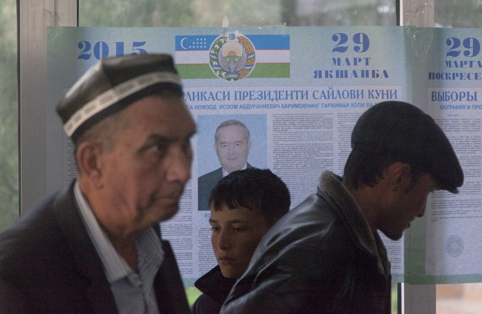 Uzbekų valdingasis prezidentas vėl laimėjo rinkimus, kaip ir buvo prognozuota