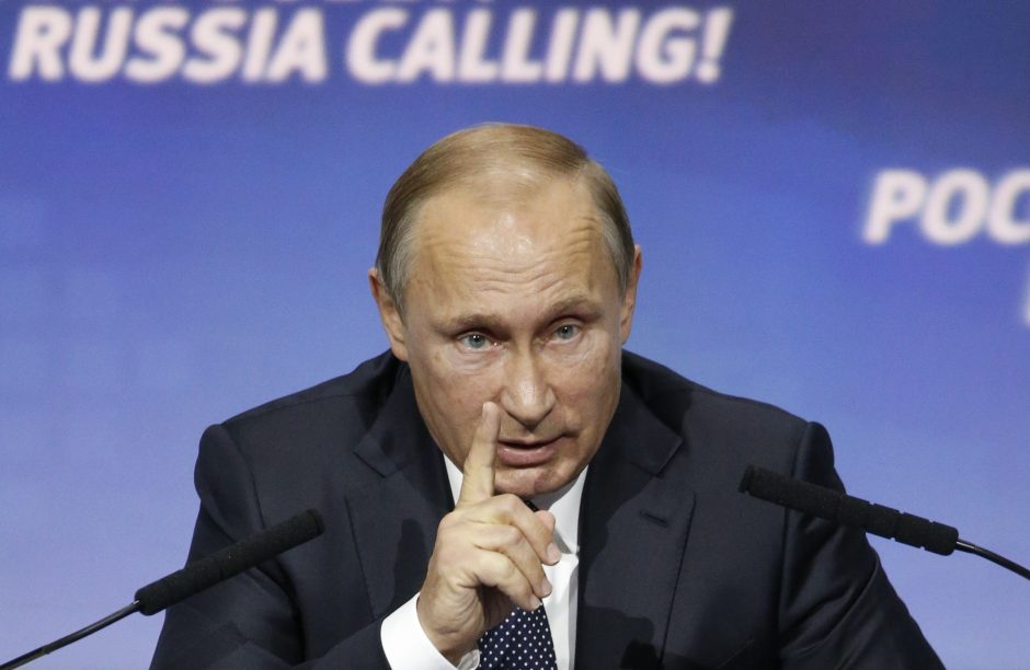 V. Putinas apie JAV veiksmus Sirijoje: kai kurių mūsų partnerių galvoje tiesiog košė