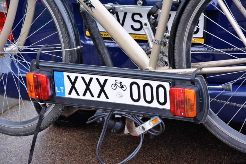 Vežantiems dviračius – speciali registracijos numerio lentelė
