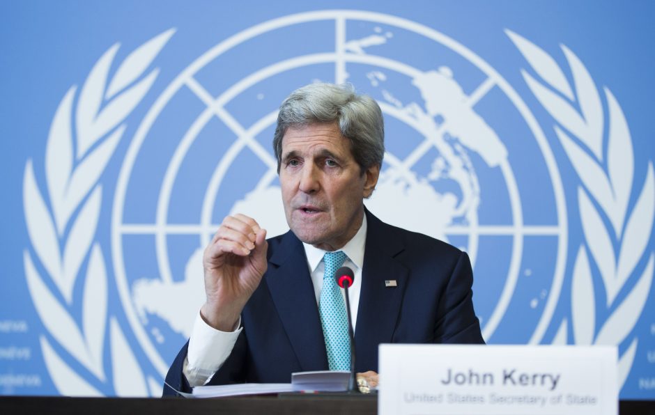 J. Kerry: Vašingtonas neorganizuoja revoliucijų jokioje šalyje