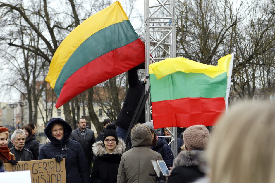 Mokytojų mitingas Klaipėdoje