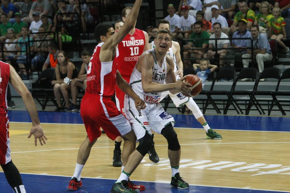 Kontrolinės vyrų krepšinio rungtynės: Lietuva - Tunisas