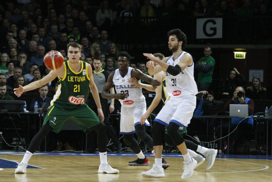 Lietuvos krepšininkai užtikrintai įveikė Italijos rinktinę