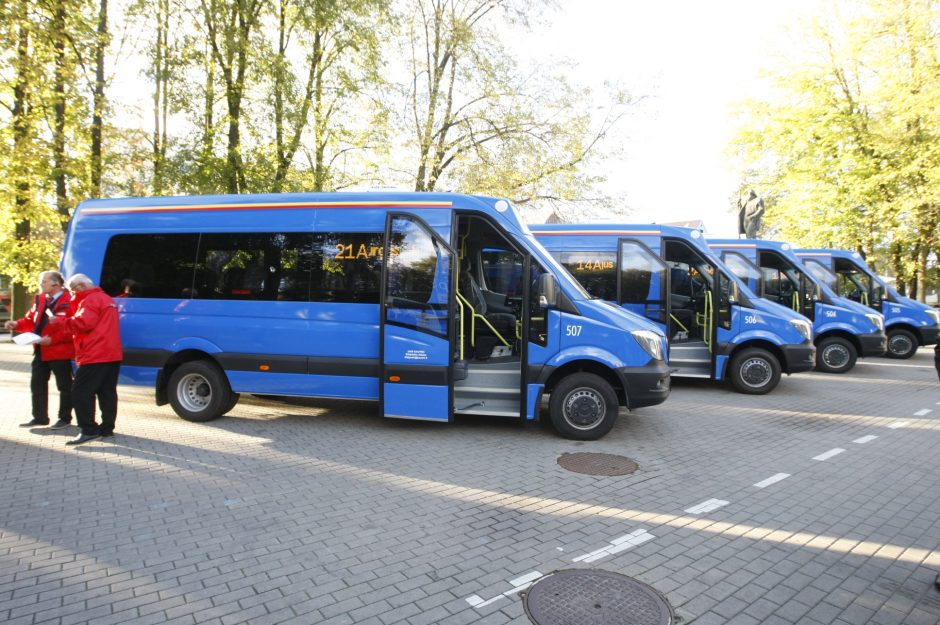 Mažieji autobusai į gatves išriedės jau pirmadienį
