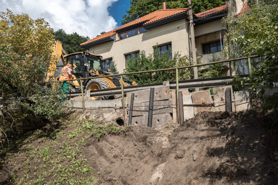 Žemaičių gatvės kalno nuošliauža