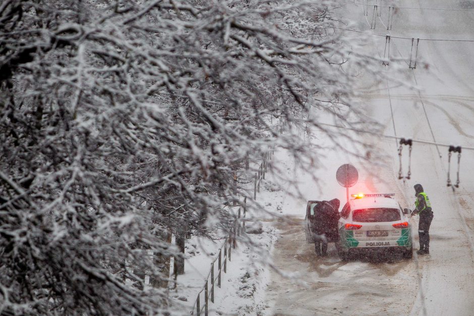 Vilnių užklojo sniegas