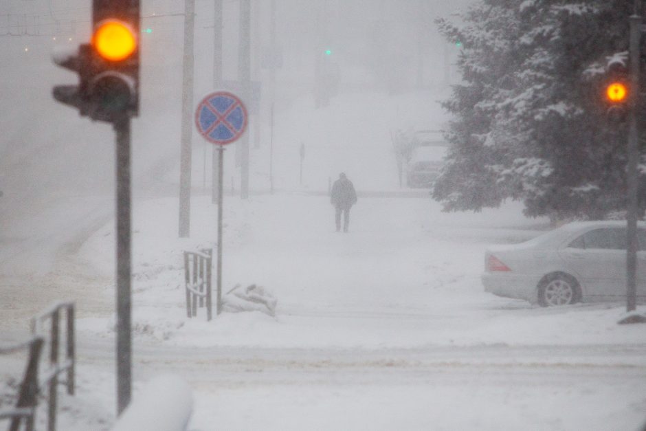 Vilnių užklojo sniegas