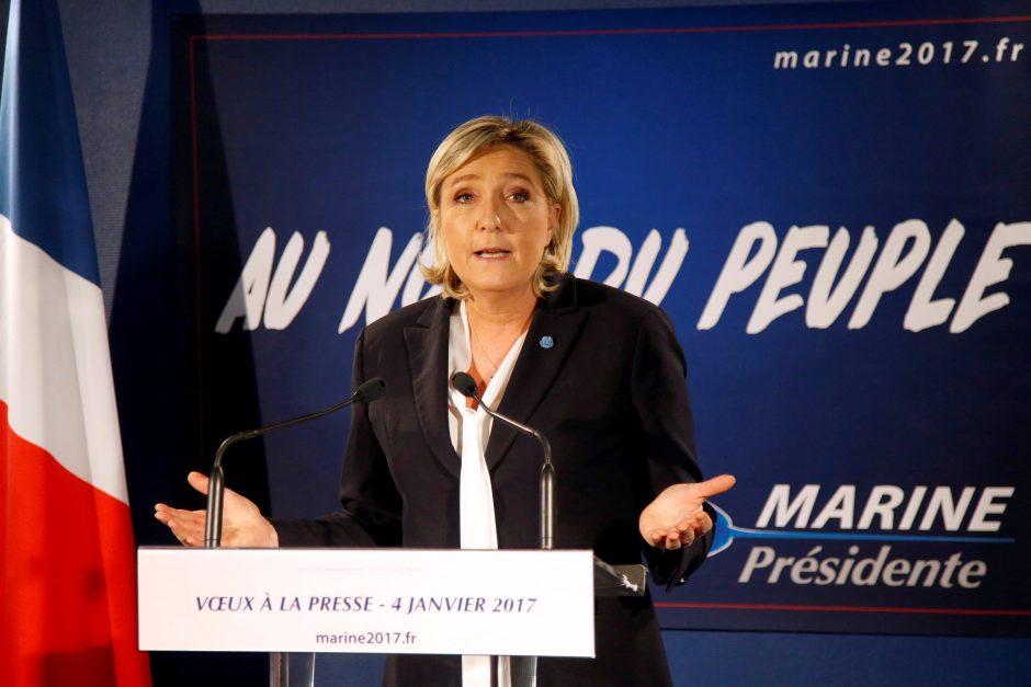 Prancūzijos Le Pen partija planuoja persitvarkyti ir pakeisti pavadinimą