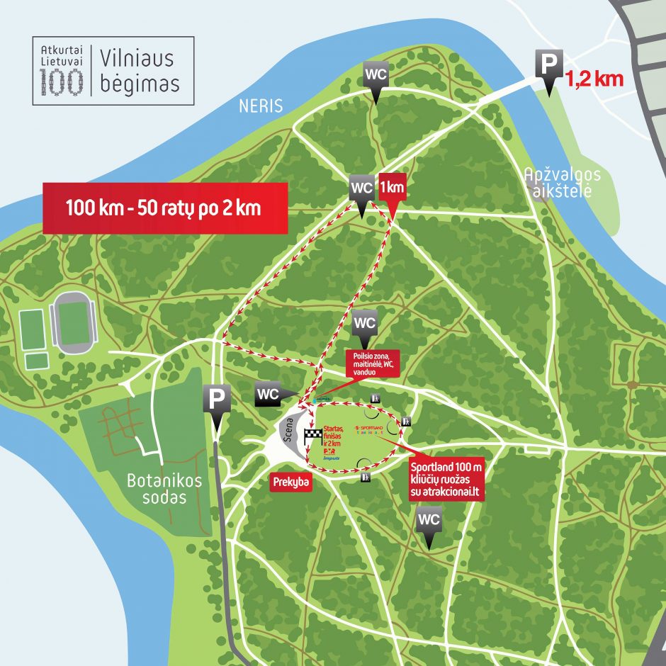 Vingio parką sudrebins Lietuvos šimtmečiui skirtas 100 km bėgimas