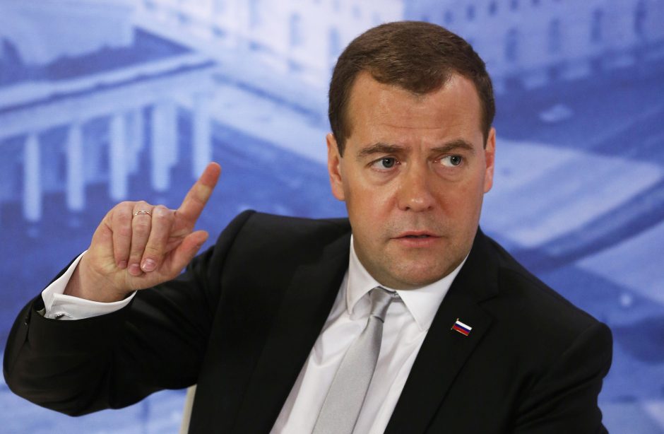 D. Medvedevas: Vakarų sankcijomis išbandomas Rusijos tvirtumas