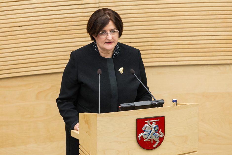 L. Graužinienė: su vidaus reikalų ministru bendrausime per premjerą