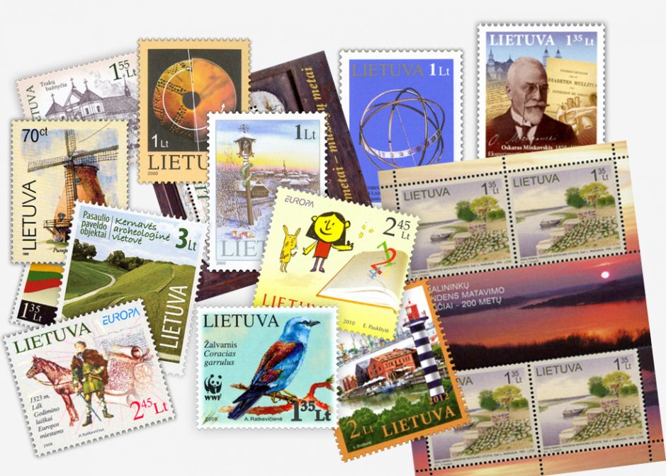 Į prekybą grįžta lito nominalo pašto ženklai