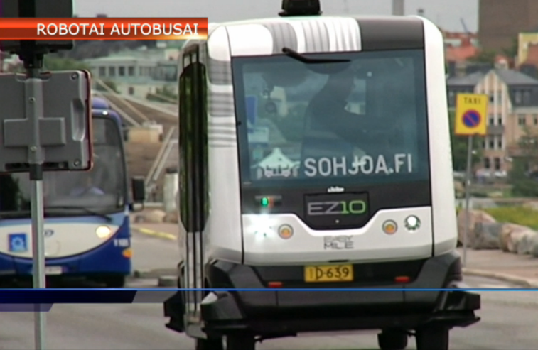 Helsinkyje jau važinėja robotizuoti mikroautobusai