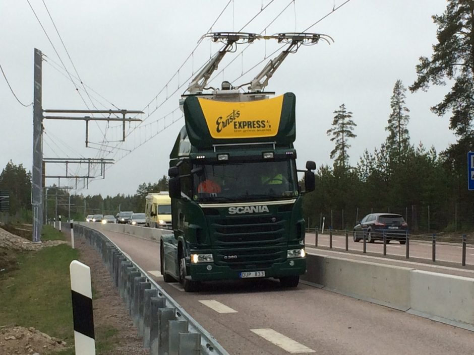 Švedijoje bandoma pirmoji elektrifikuota automagistralė