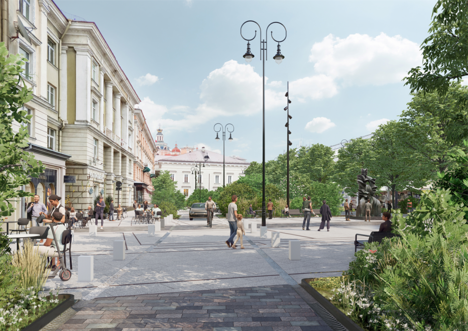 Vilniečių vertinimui bus pateiktas atnaujintas Vokiečių gatvės projektas