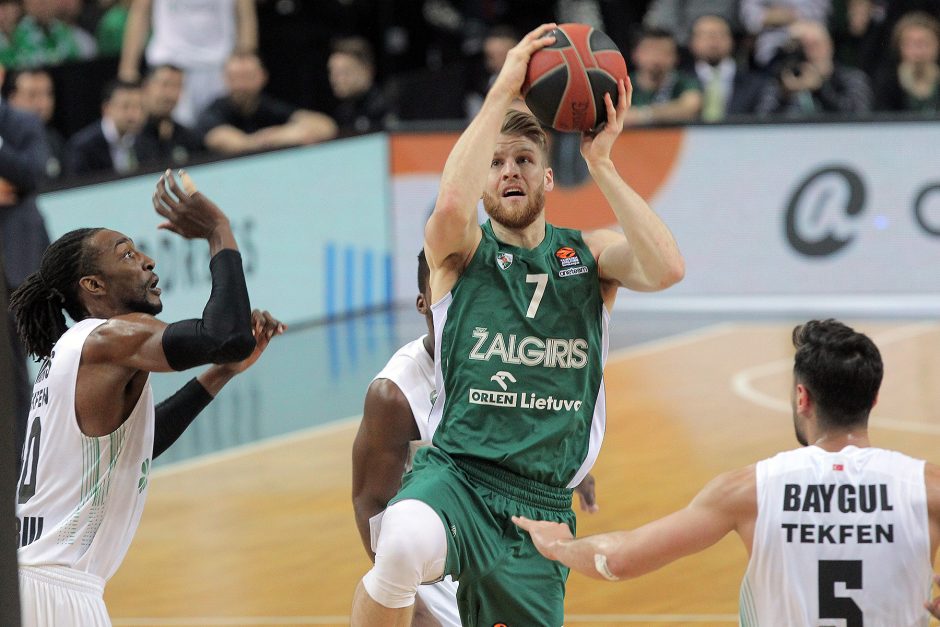 „Žalgiris“ be vargo sudorojo Eurolygos autsaiderius