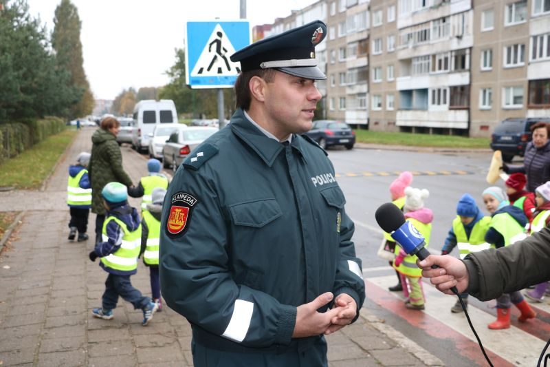 Klaipėdos pareigūnai dalyvavo akcijoje mažiesiems 