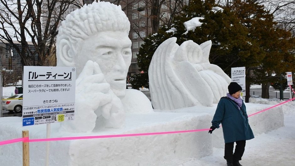Japonijoje – sniego skulptūrų festivalis 