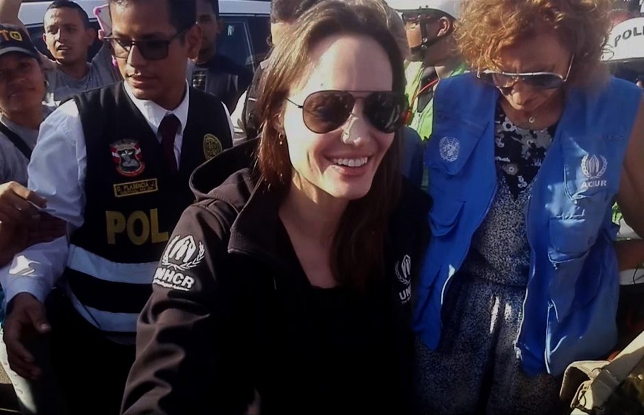 Holivudo žvaigždė A. Jolie aplankė Venesuelos pabėgėlius