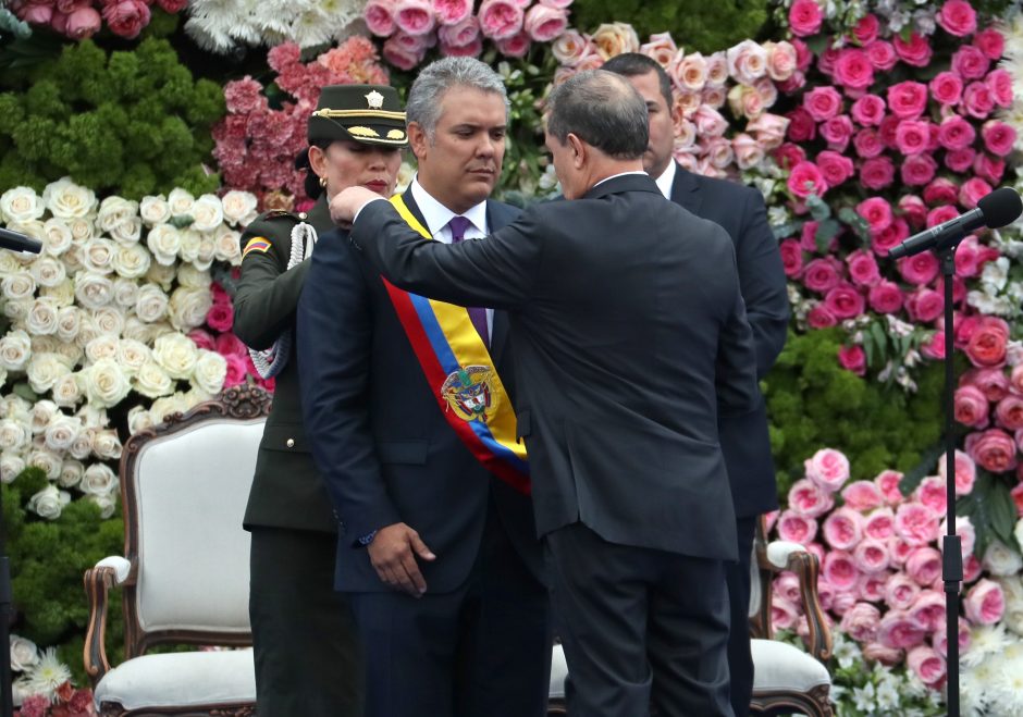 I. Duque`ė pradėjo eiti Kolumbijos prezidento pareigas