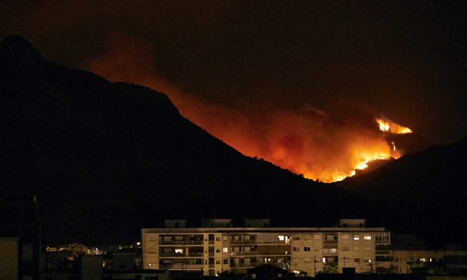 Miško gaisrai Ispanijos rytuose: evakuota apie 3 tūkstančiai žmonių