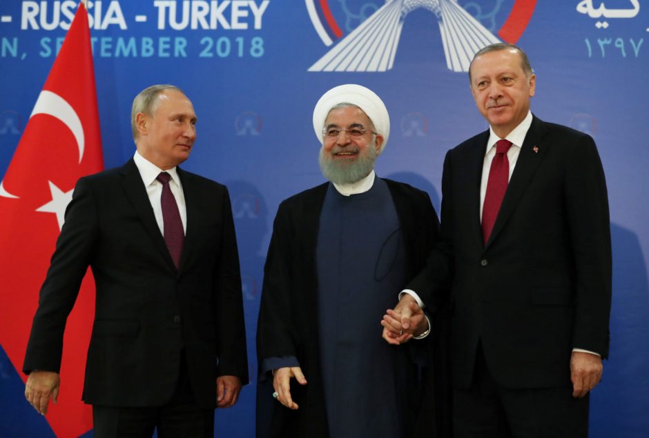 Rusija, Turkija ir Iranas rengė viršūnių susitikimą dėl Sirijos