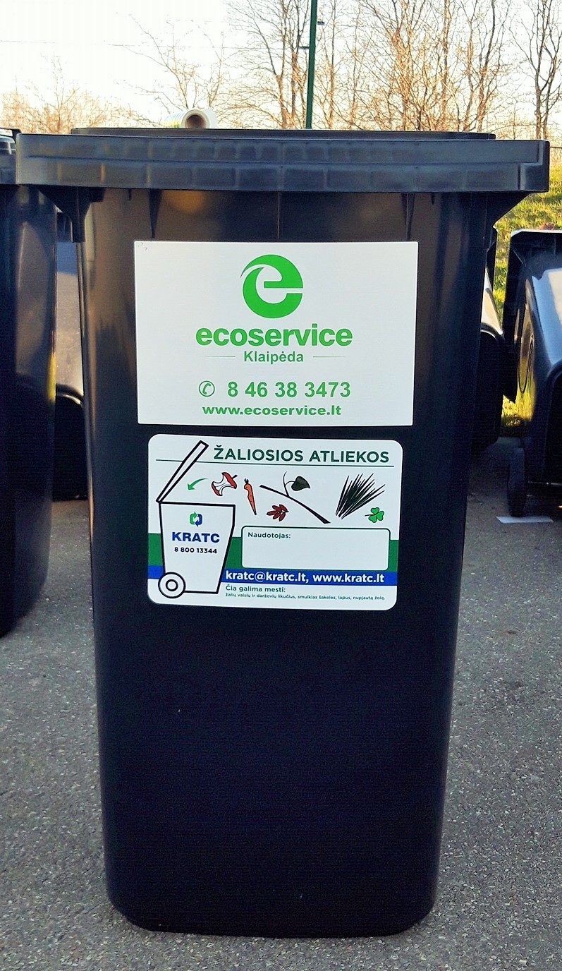 KRATC informuoja: pradedami dalinti žaliųjų atliekų surinkimo konteineriai