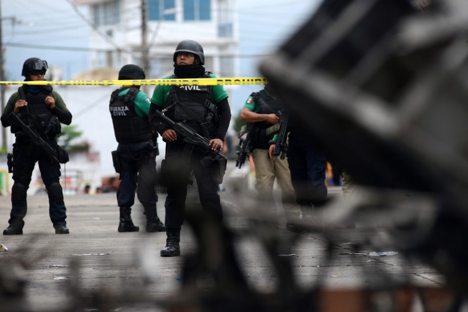 Šaudynės Meksikoje: policija nukovė 14 nusikaltėlių