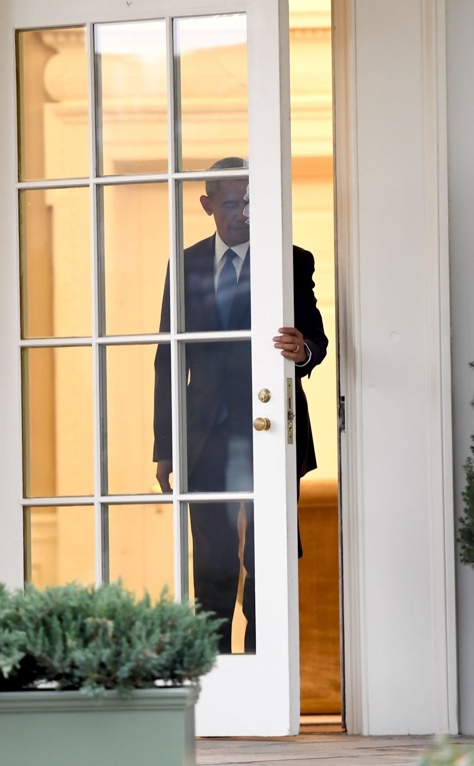 B. Obama paskutinį kartą pabuvojo Ovaliajame kabinete