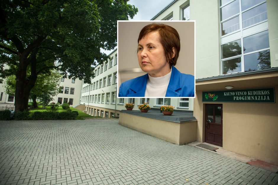 Kauno V. Kudirkos progimnazijos direktorė rausta teisme