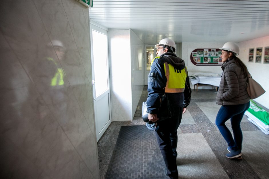 Darbo inspekcijos vizitas rekonstruojamame Kauno stadione