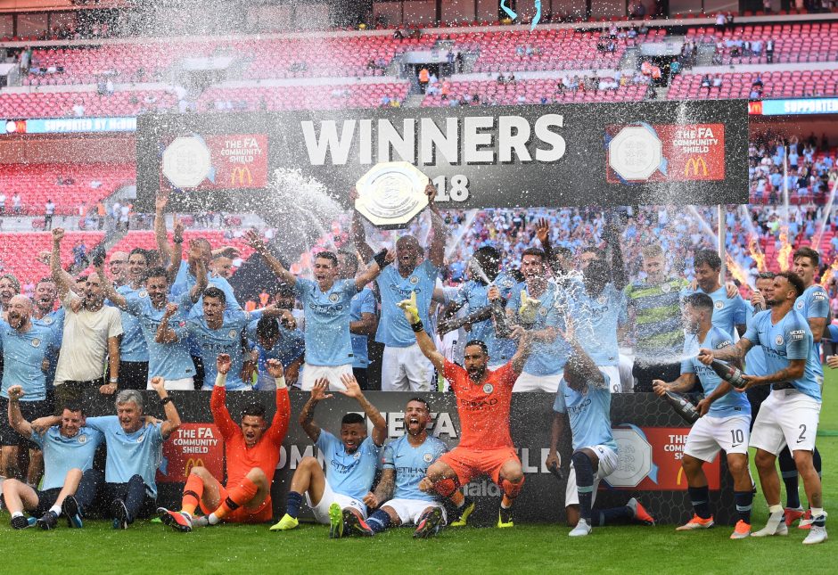 Anglijos futbolo Supertaurę iškovojo „Manchester City“ 