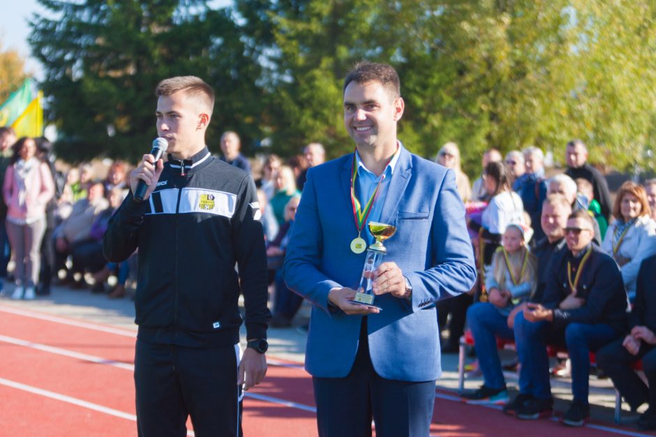 Rekonstruotame Vilkijos stadione įspirti pirmieji įvarčiai