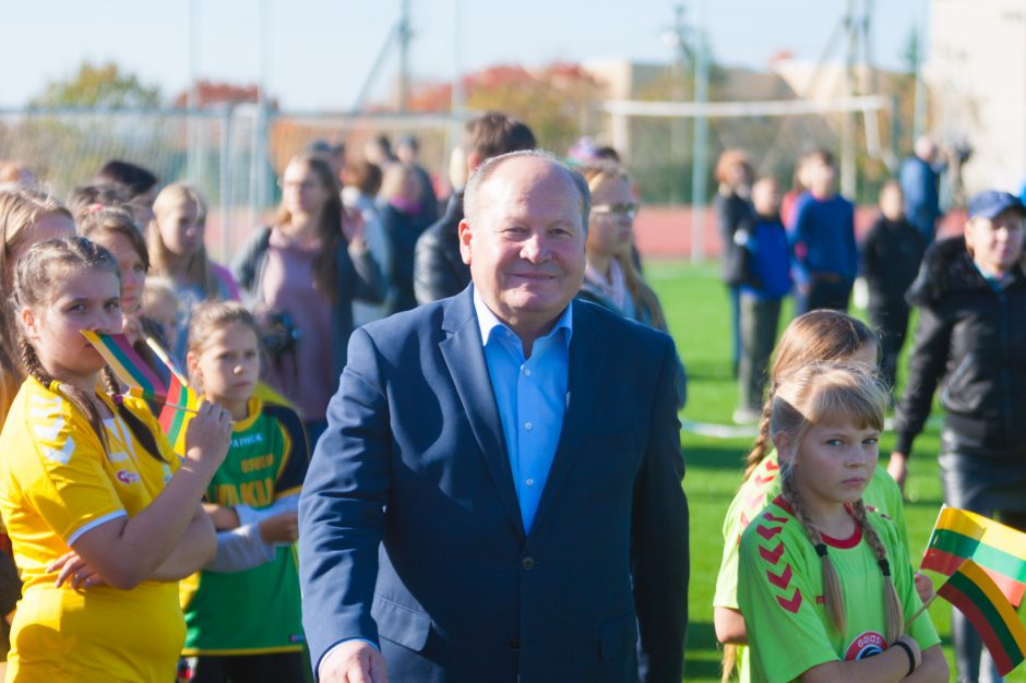 Rekonstruotame Vilkijos stadione įspirti pirmieji įvarčiai