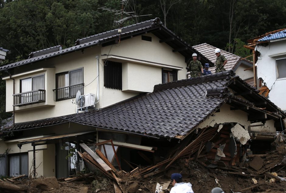 Žemės nuošliauža Japonijoje
