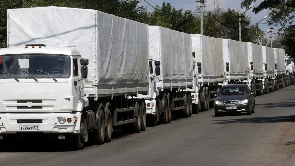 Rusijos muitininkai praleido pirmąją Rytų Ukrainai skirtą humanitarinę pagalbą