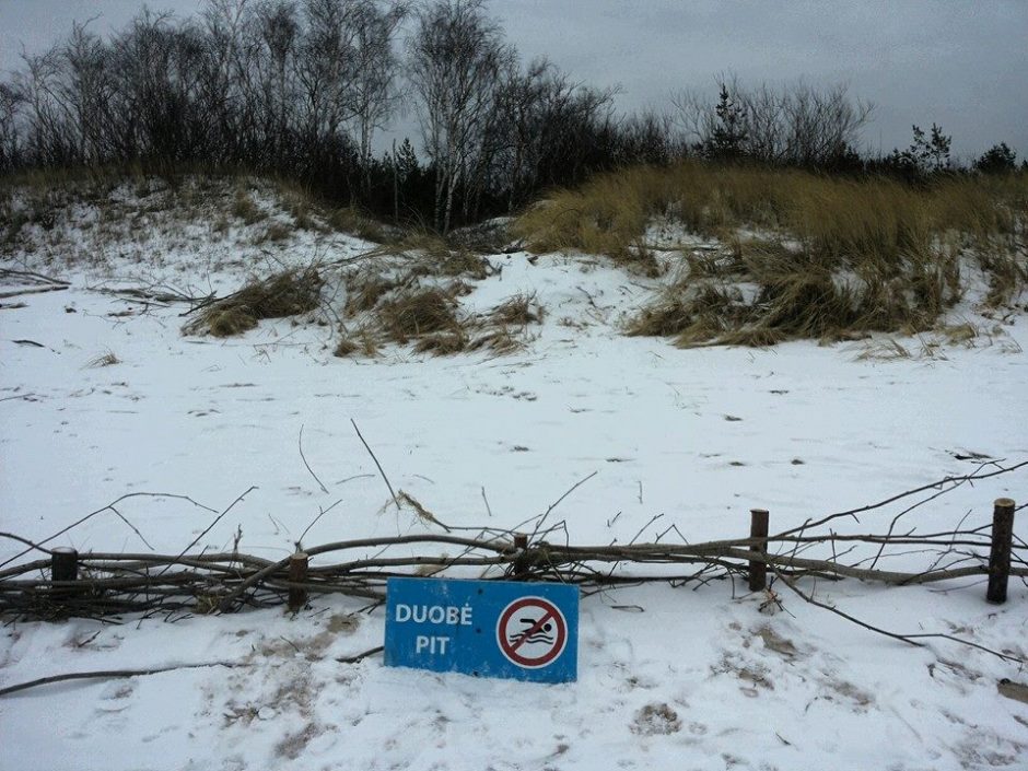 Klaipėdiečius nustebino ženklas paplūdimyje