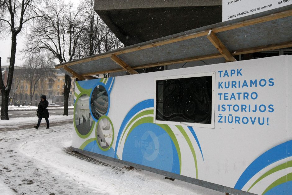 Prie Muzikinio teatro užtvers dalį pėsčiųjų tako